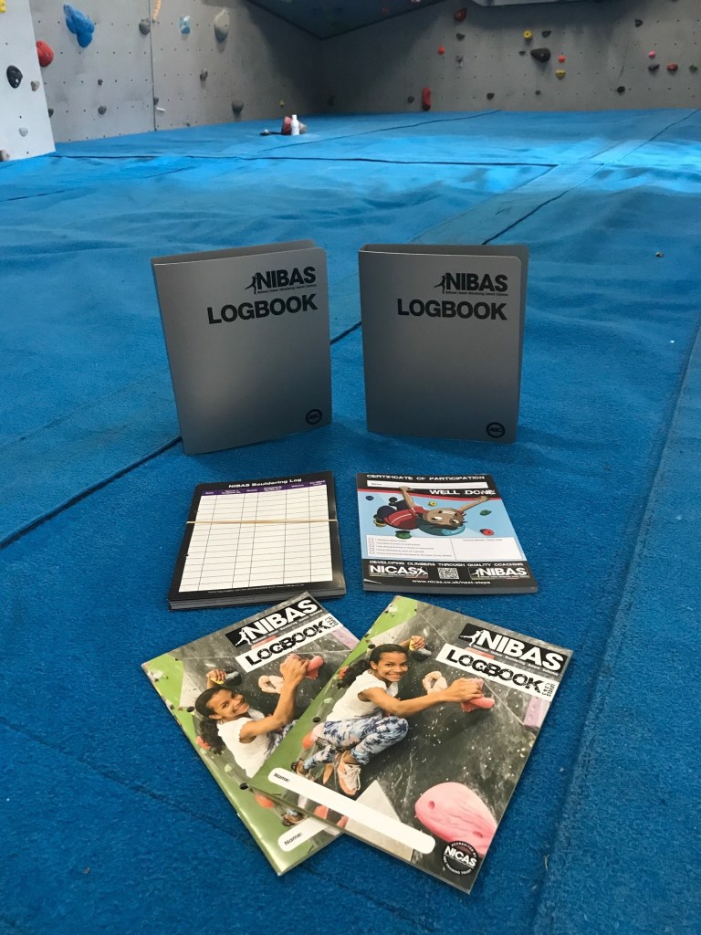 Picture of NICAS related items. Logbooks, logbook folders and additional page inserts.